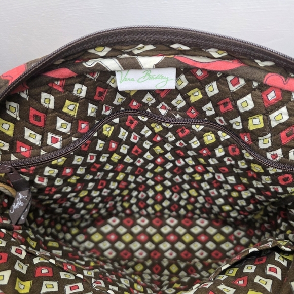 Vintage Vera Bradley Puccini Shoulder Bag – Brown, Pink, Orange, Yellow, White - Picture 6 of 8